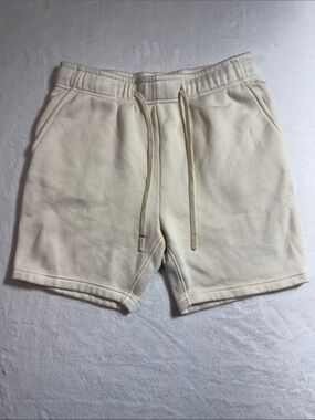 Men's Cream Cozy Earth Cotton Pull-On Shorts - Comfortable Everyday Wear